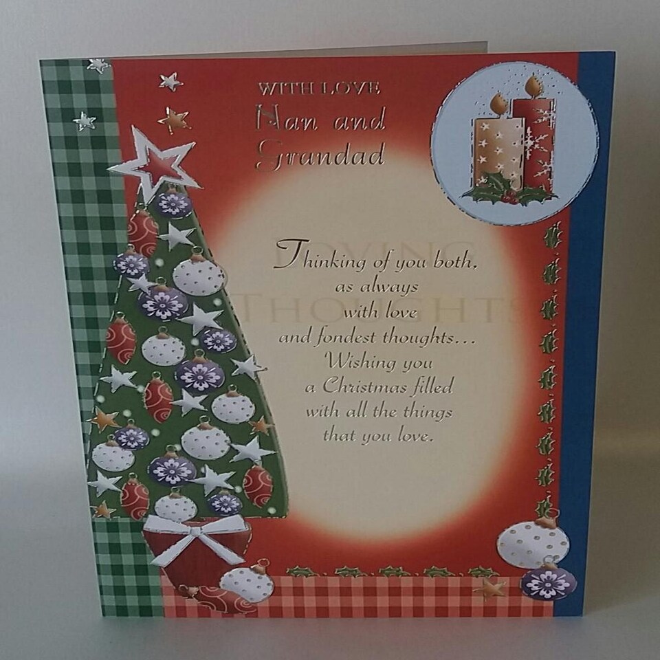 image 1 of With Love Nan and Grandad Happy Christmas card