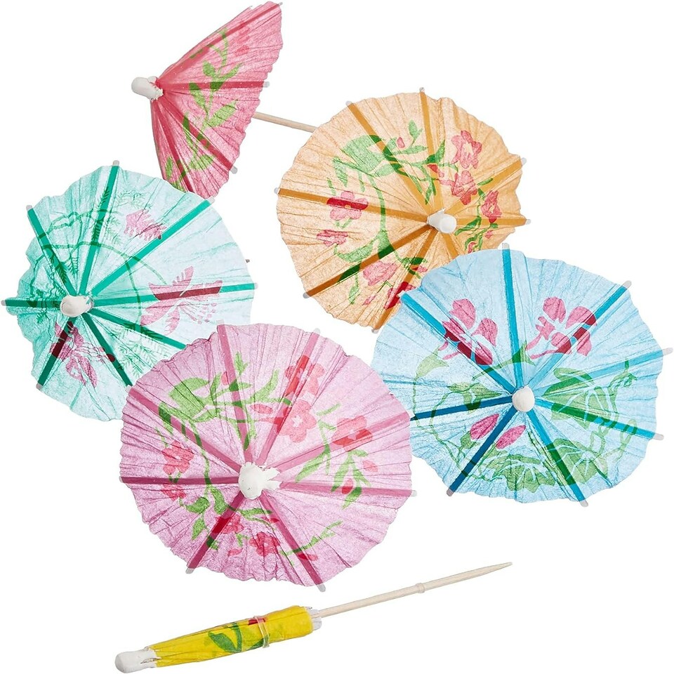 image 1 of Box of 144 Paper Umbrella Picks