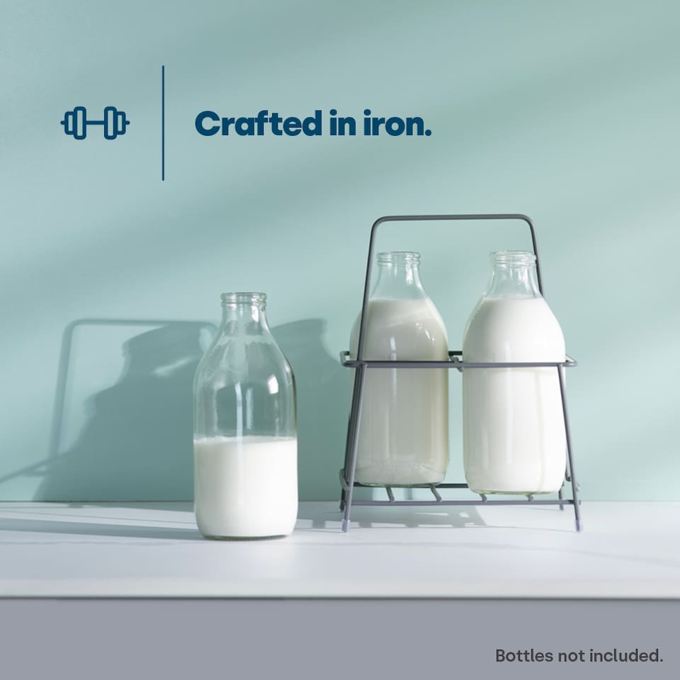 image 1 of Wire Milk Bottle Holder 4 BTL