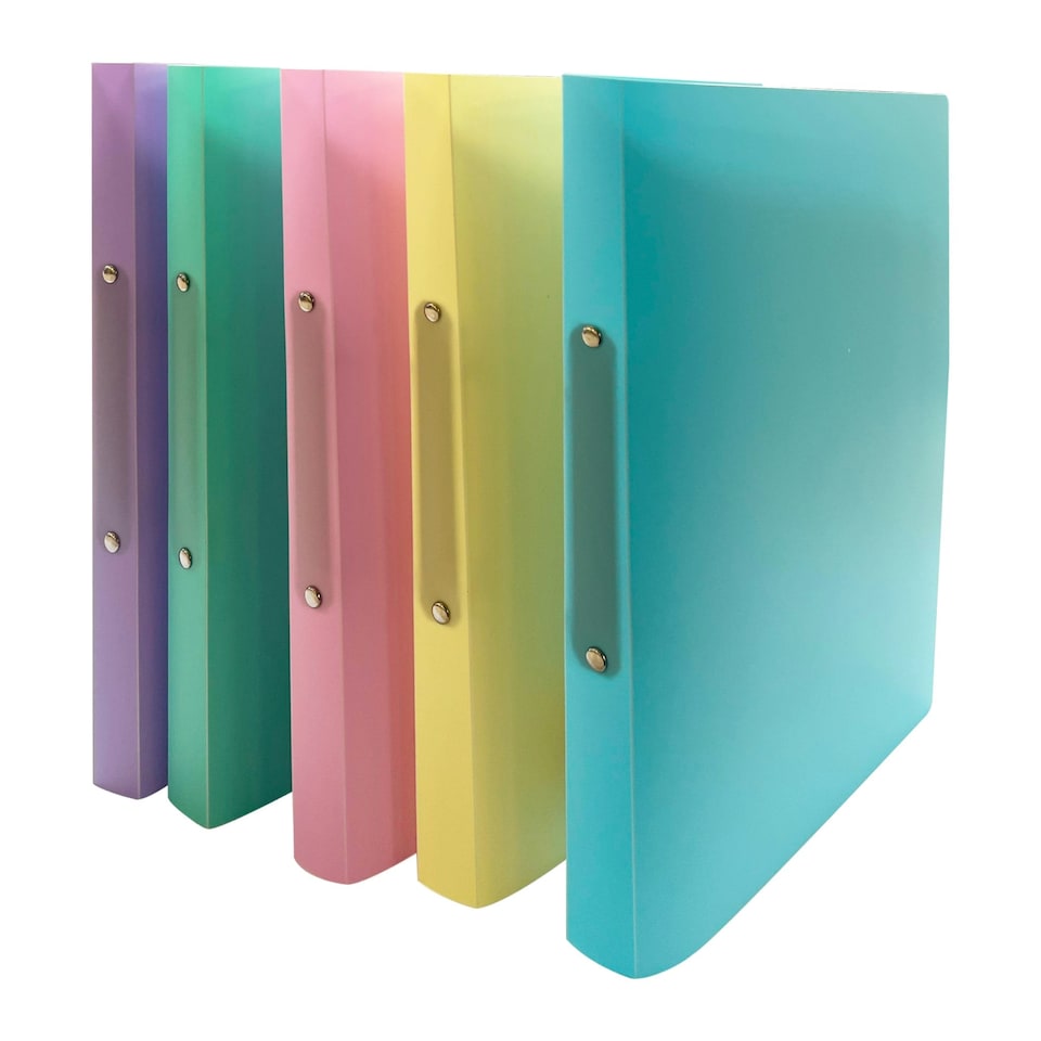 image 1 of Pack of 5 Pastel Pink A4 Ring Binders | Pink | 5