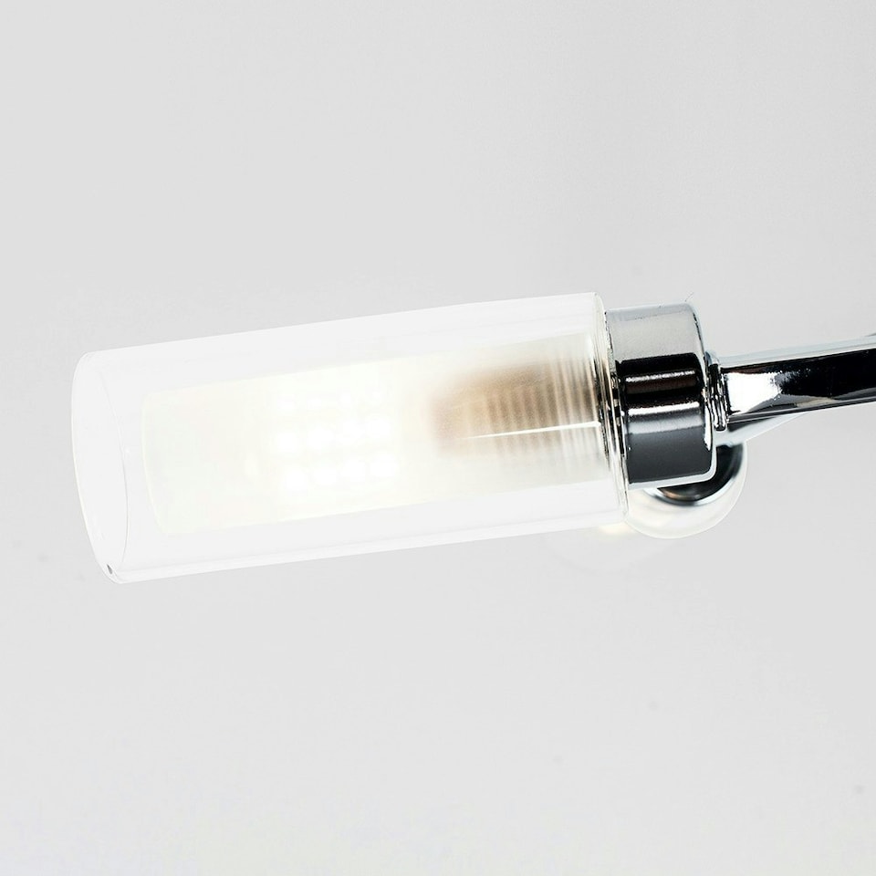 image 1 of ValueLights Claudia Modern 5 Way LED Silver Chrome Ceiling Light with Glass Shades - Supplied with 5 x 3W G9 LED Bulbs
