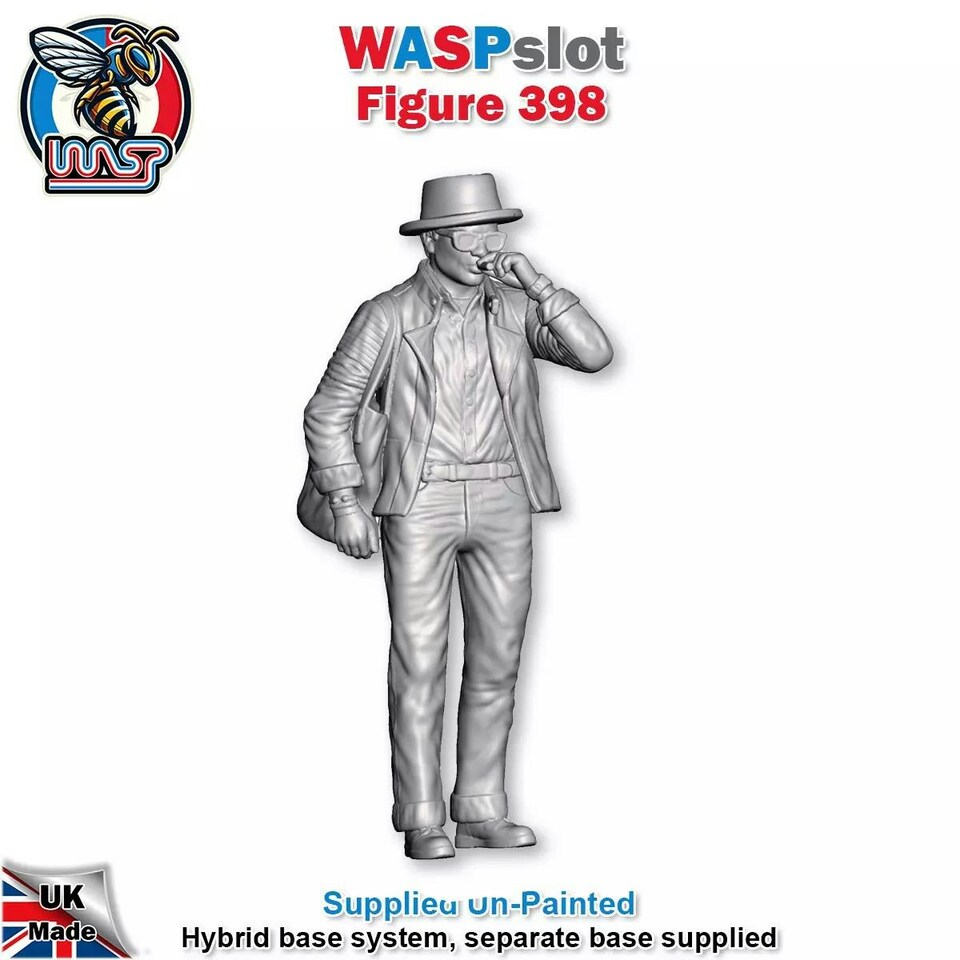 image 1 of Trackside Unpainted Figures Spectator Gentlemen x 3 Scenery Set 131 1:32 Wasp