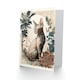 image 2 of Cat Lover Sphynx with Flower Blooms Art Nouveau Floral Greeting Card
