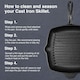 image 5 of VonShef Cast Iron Griddle Pan 10" Pre-Seasoned Non-Stick