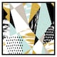 image 2 of Geometric shapes & brush strokes (Picture Frame) Brown | XL