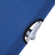 image 8 of Outsunny Folding Chair Sun Lounger w/ Sunshade Garden Recliner Hammock Blue