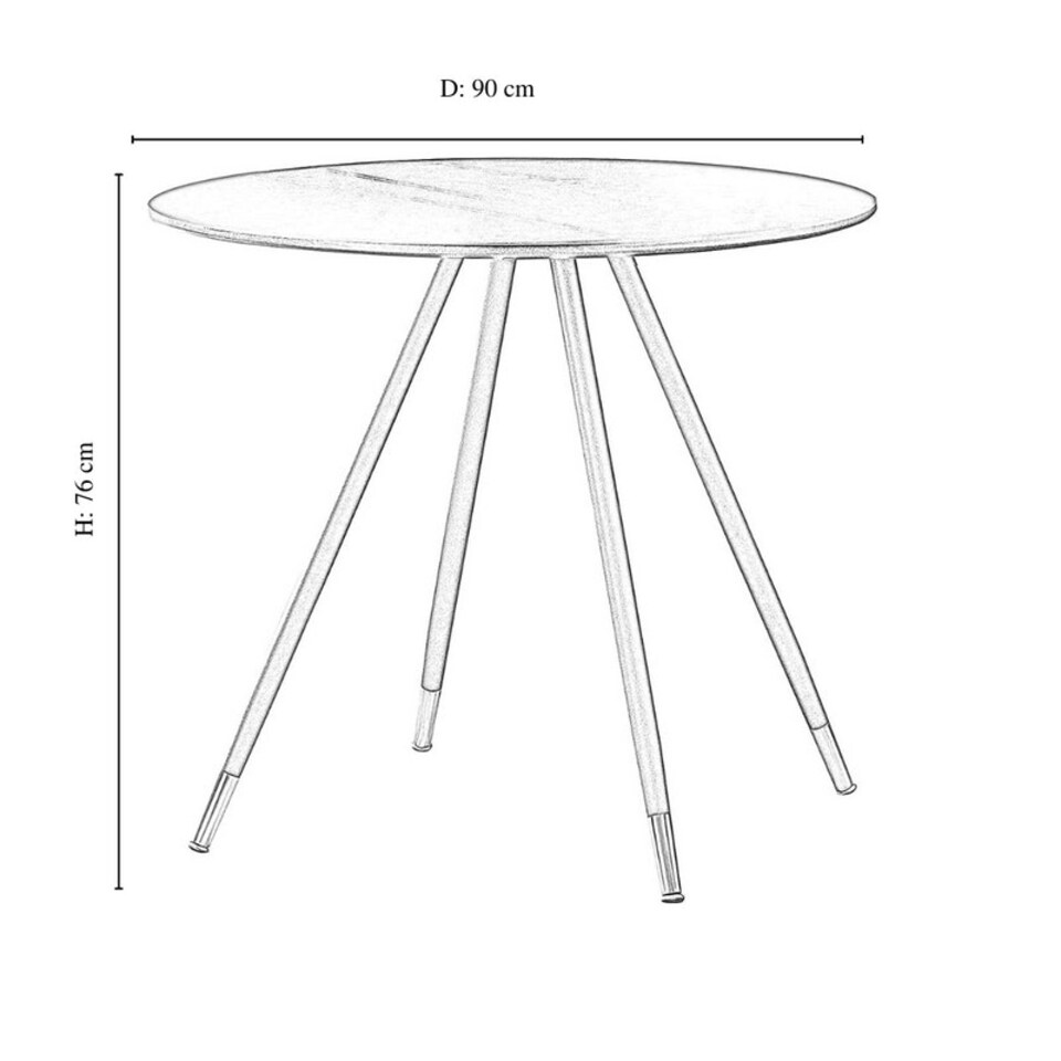 image 1 of Dorchester Lux Dining Table Single White