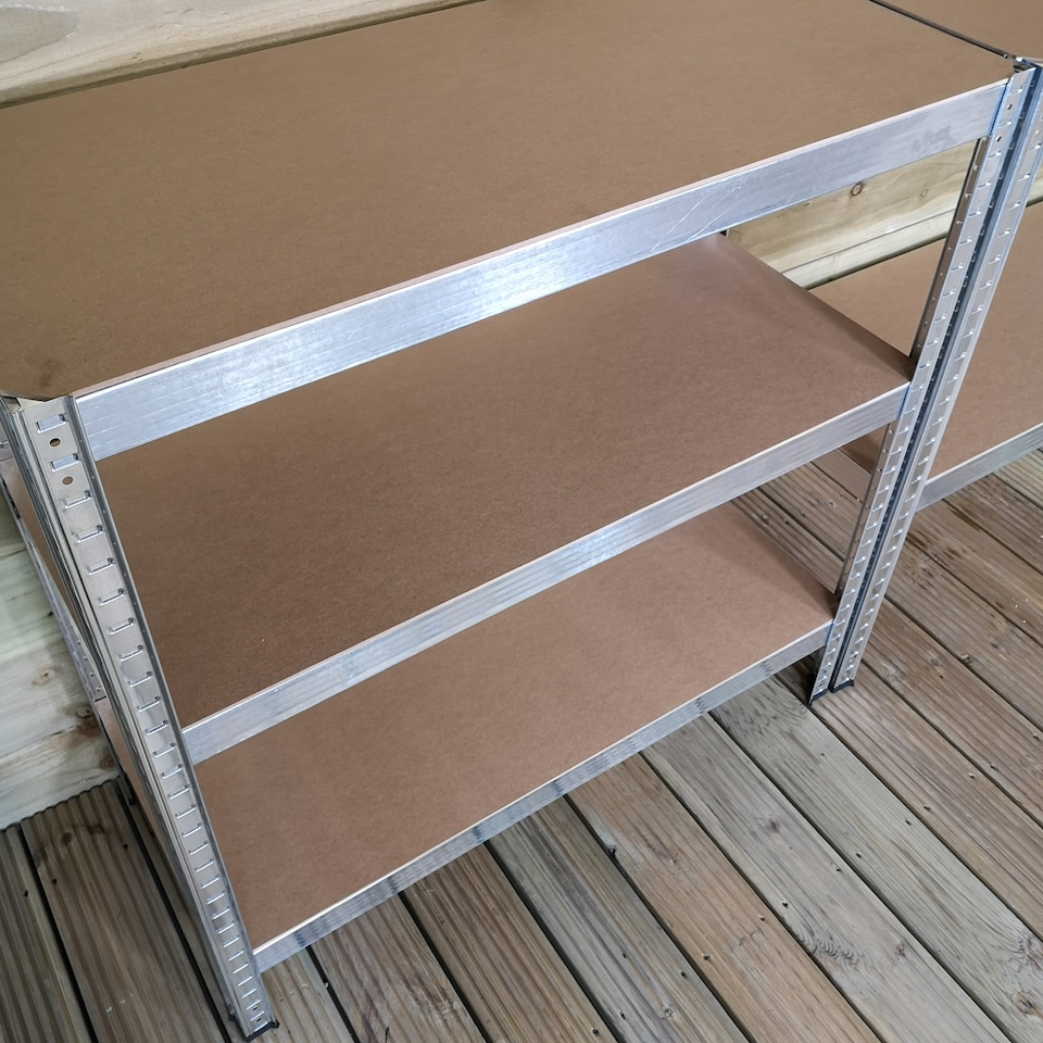 image 1 of Set of 2 Garage Shelving 90cm Wide & 180cm High Heavy Duty 5 Tier Multipurpose Metal Racking Unit  / Warehouse Shelving Storage