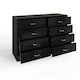 image 6 of FWStyle Chilton 8 Drawer Chest Of Drawers - Black Gloss Front