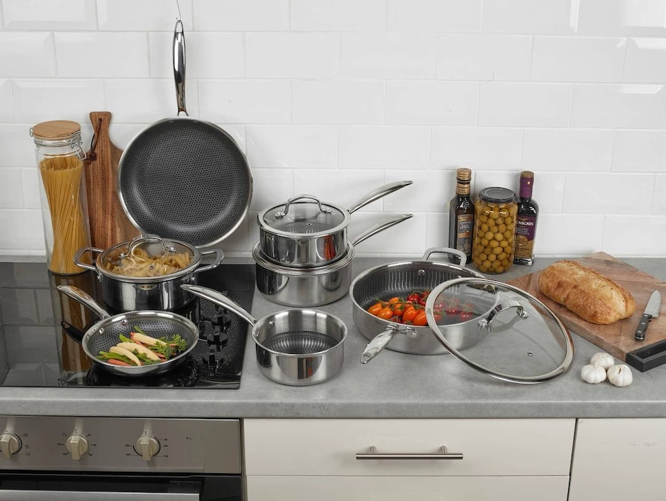 image 1 of 7 Piece Stainless Steel Non Stick Induction Cookware Set