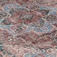 image 5 of KUKOON Red Teal Floral Medallion Non Slip Washable Low Pile Rug 120cm x 170cm Multi