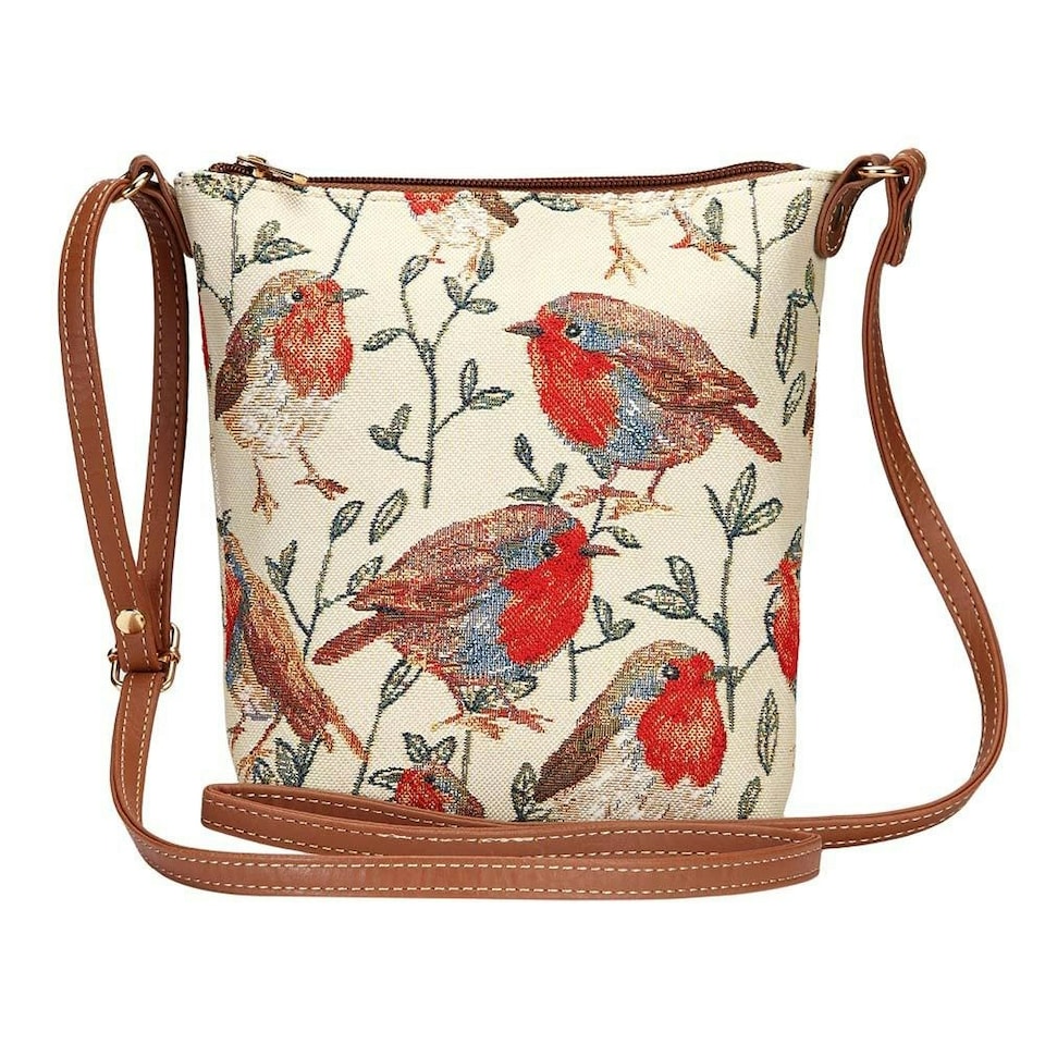 image 1 of Signare Tapestry Robin Sling Bag Cream