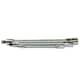image 2 of 3pc Mixed Drive Flexible Flexi Socket Extension Bar Adapter Set 1/4 3/8 + 1/2