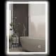 image 1 of HOMCOM Bathroom Mirror with LED Lights, Illuminated Makeup Mirror with 3 Colours, Defogging Film and Memory Function, Hardwired