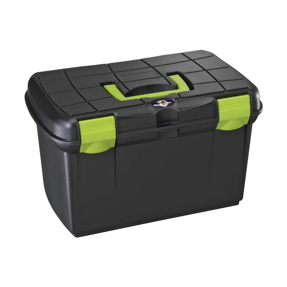 Plastica Panaro Tack Box - Black/Pistachio - M
