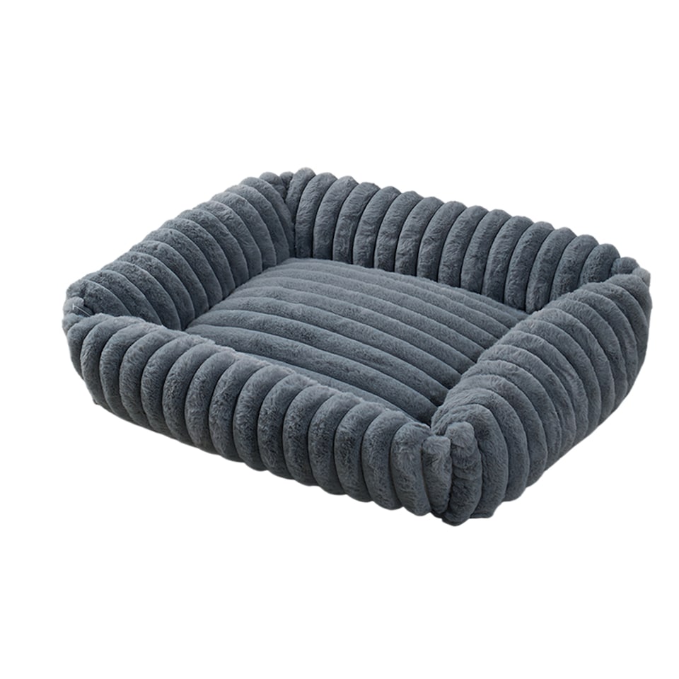 image 1 of Living and Home Soft Dog & Cat Bed,Pet Bolster Bed | Brown | Brown | L | 1