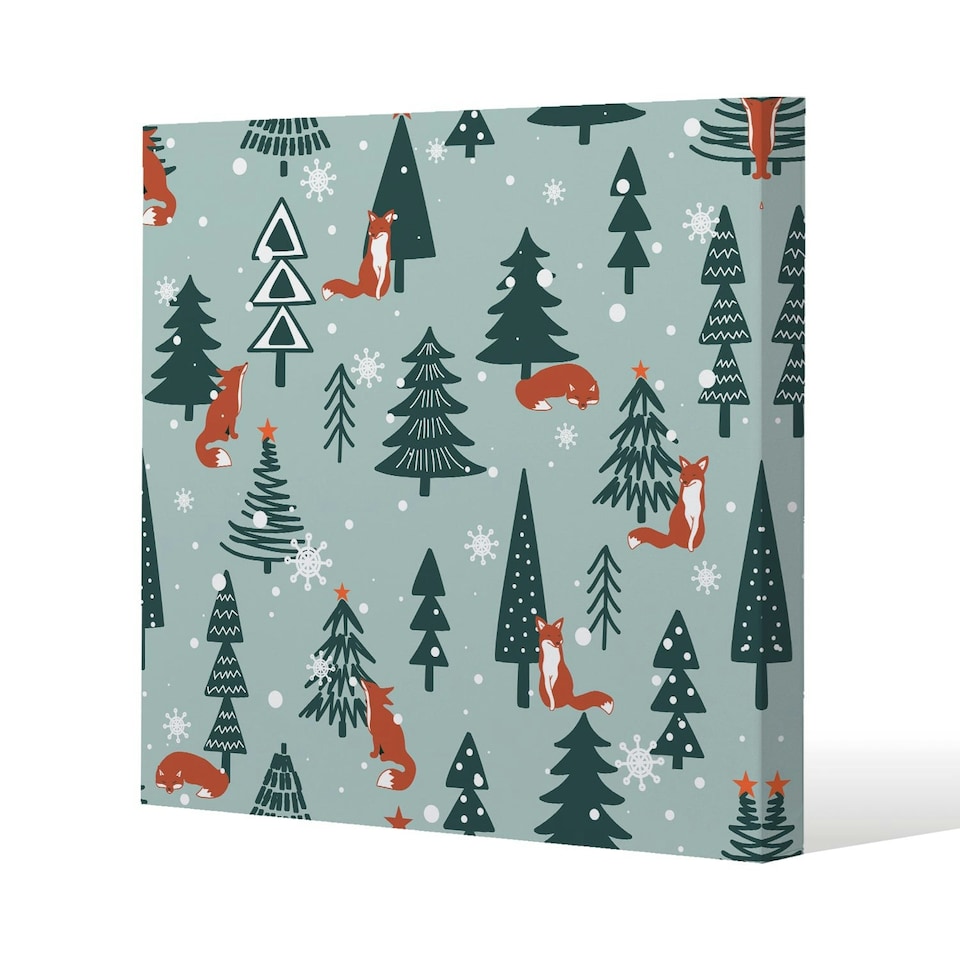 Fir-trees snow (canvas) 61 x 61 x 4cm