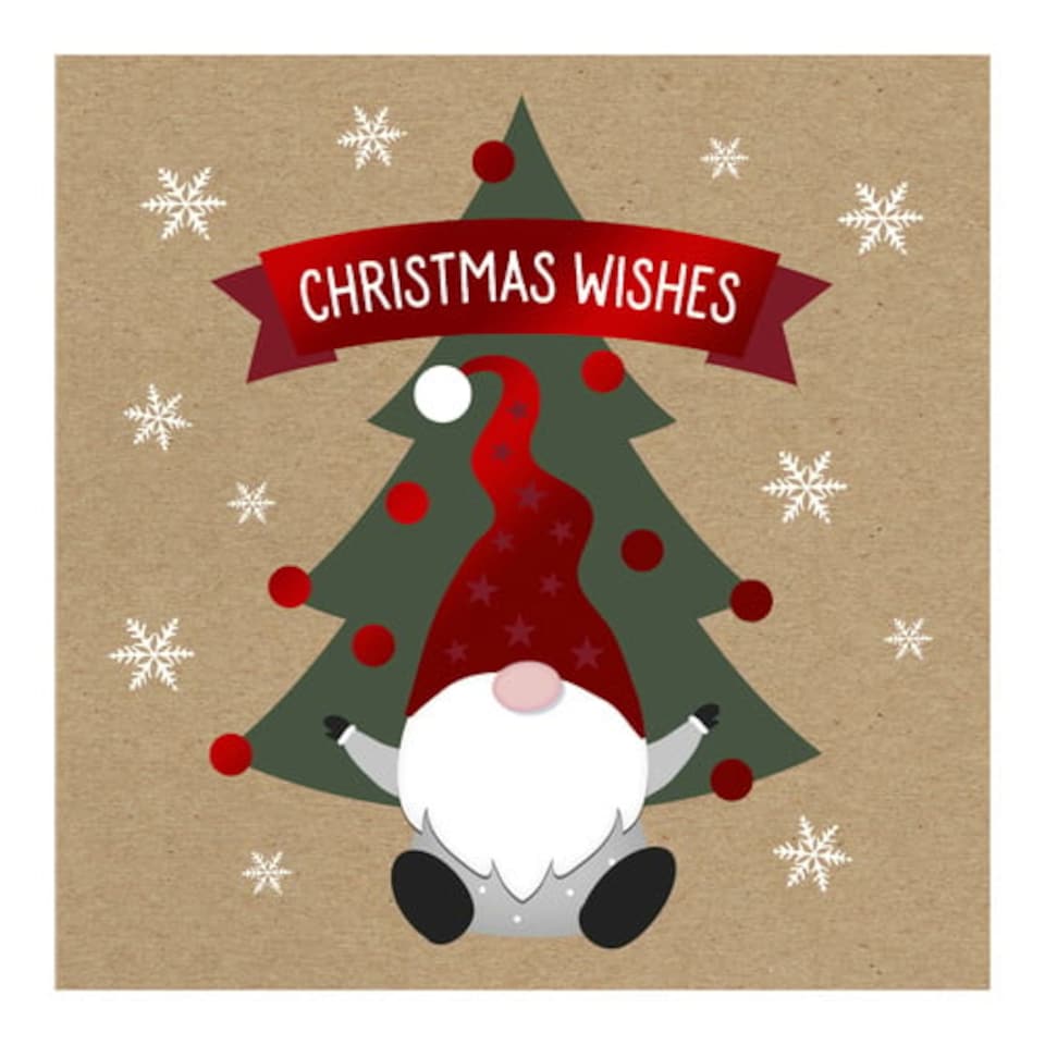 image 1 of Gonk Christmas Kraft Greeting Cards - Pack of 12