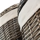 image 5 of Antique Wash Round Laundry Basket Set of 2 | White | White