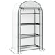 image 1 of Outsunny 80 x 49 x 160cm Mini Greenhouse Portable Green House with Shelf White
