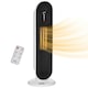 image 6 of HOMCOM Ceramic Space Heater Tower Heater W/ 45° Oscillation, White