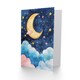 image 2 of Crescent Moon Stars Clouds Night Sky Watercolour Thank You Card