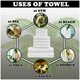 image 8 of VELVETIO 10 Piece Towel Bale Set Toronto Stripe Pattern - 100% Cotton, 450 GSM Green | Dark Green