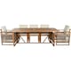 image 1 of Table set with chairs Home ESPRIT Brown Rope Eucalyptus wood 230 x 100 x 75 cm N/A
