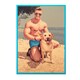 image 1 of Humour Birthday Card - Man On Beach With Dog