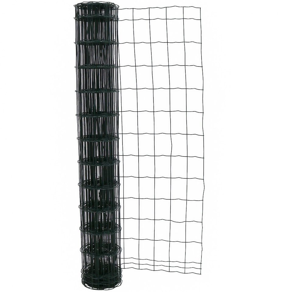 image 1 of 1.2m x 10m Green PVC Coated Galvanised Steel Wire Mesh Fencing | Green | 1