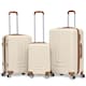 image 1 of Flight Knight Premium Lightweight Suitcase - Built-in Side Lock with USB Port - 8 Spinner Wheels - Hard Shell Carry On Or Check in Luggage 100 Airlines Approved Cream | Large