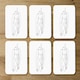 image 3 of line art of male body (Placemat & Coaster Set)