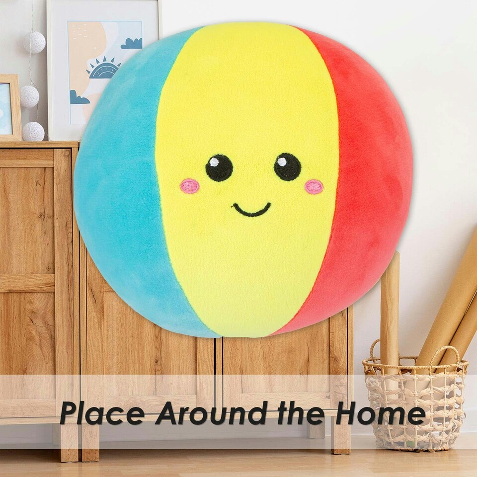 image 1 of Beach Ball Soft Toy Cute Plushie Huggable Cuddly Stuffed Toy 27cm Multi