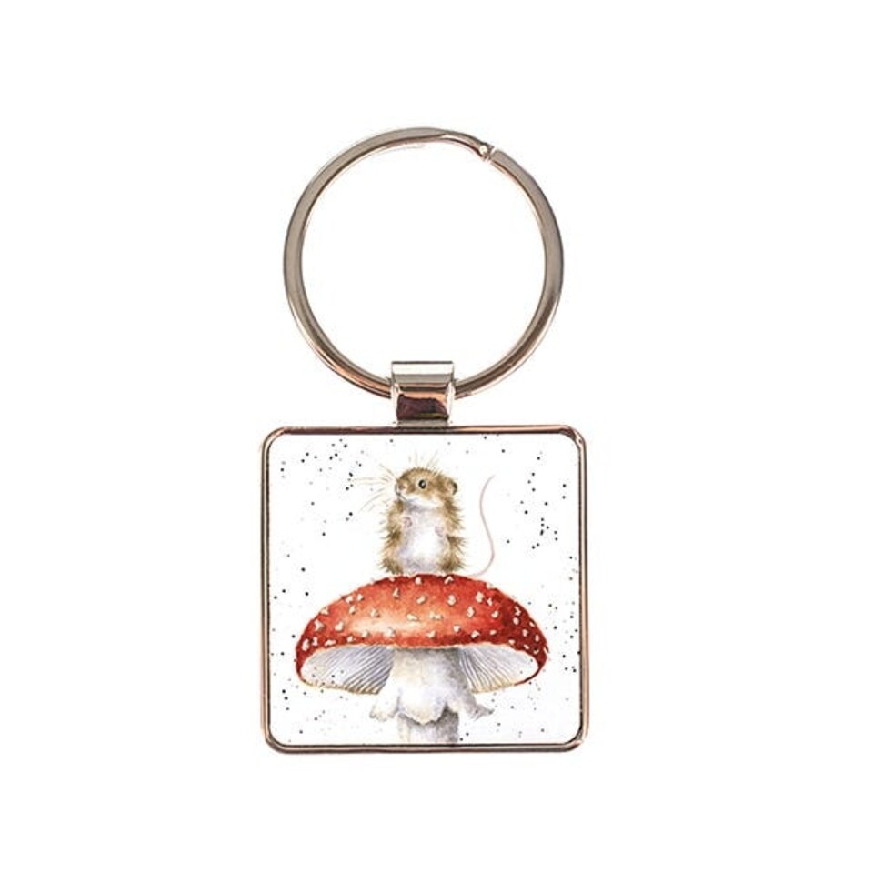 image 1 of Wrendale Designs 'He's A Fun-Gi' Mouse Keyring