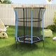 image 2 of HOMCOM 5.4FT Kids Trampoline with Enclosure Indoor Outdoor | Blue | Blue