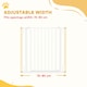 image 3 of PawHut Dog Gate Wide Stair Gate w/ Door Pressure Fit, 75-85W cm, White