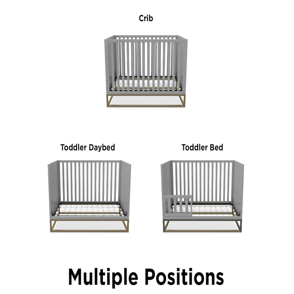 image 1 of Haven Convertible Cotbed Dove Grey