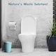 image 6 of Blue Canyon Blue Flora 9L Waste Bin Stylish Plastic Rubbish Container for Office Kitchen Bathroom and Home Use