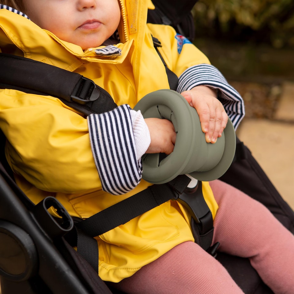 image 1 of Tiny Dining Baby Silicone Suction Snack Pot - 330ml - Silver Sage | Green | Silver Sage