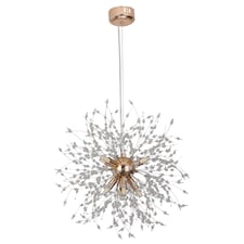 Modern Chandelier Fireworks Pendant Light Crystal Ceiling Light G9 Bulb 50cm Gold