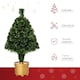 image 3 of HOMCOM 2FT Prelit Artificial Christmas Tree Fiber Optic LED Light Decoration