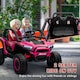 image 3 of AIYAPLAY 2 Seater 24V 7AH Ride on Truck w/ Spring Suspension, Pink