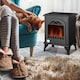 image 2 of HOMCOM Free Standing Bio Ethanol Fireplace Heater with 0.9L Tank, Black