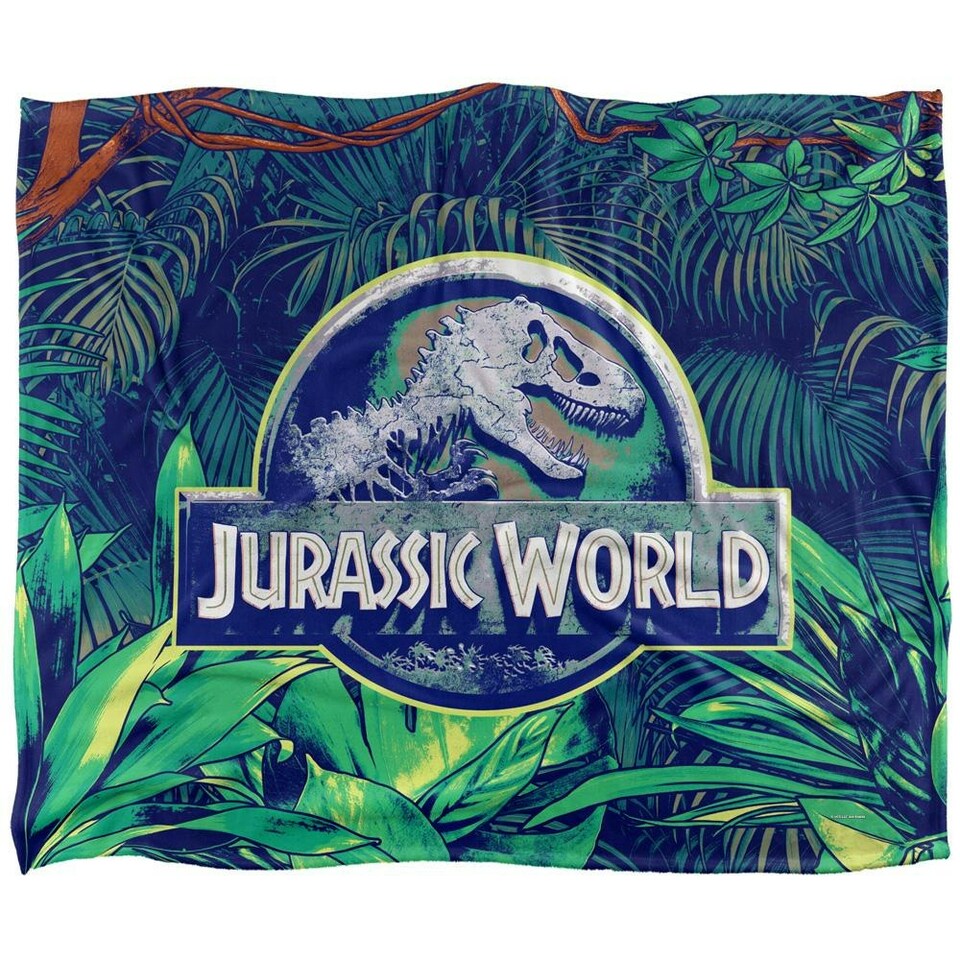 image 1 of Jurassic World Jungle Blanket - White - One Size