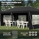 image 4 of Outsunny 3 x 6m Heavy Duty Gazebo Marquee Party Tent with Storage Bag Black