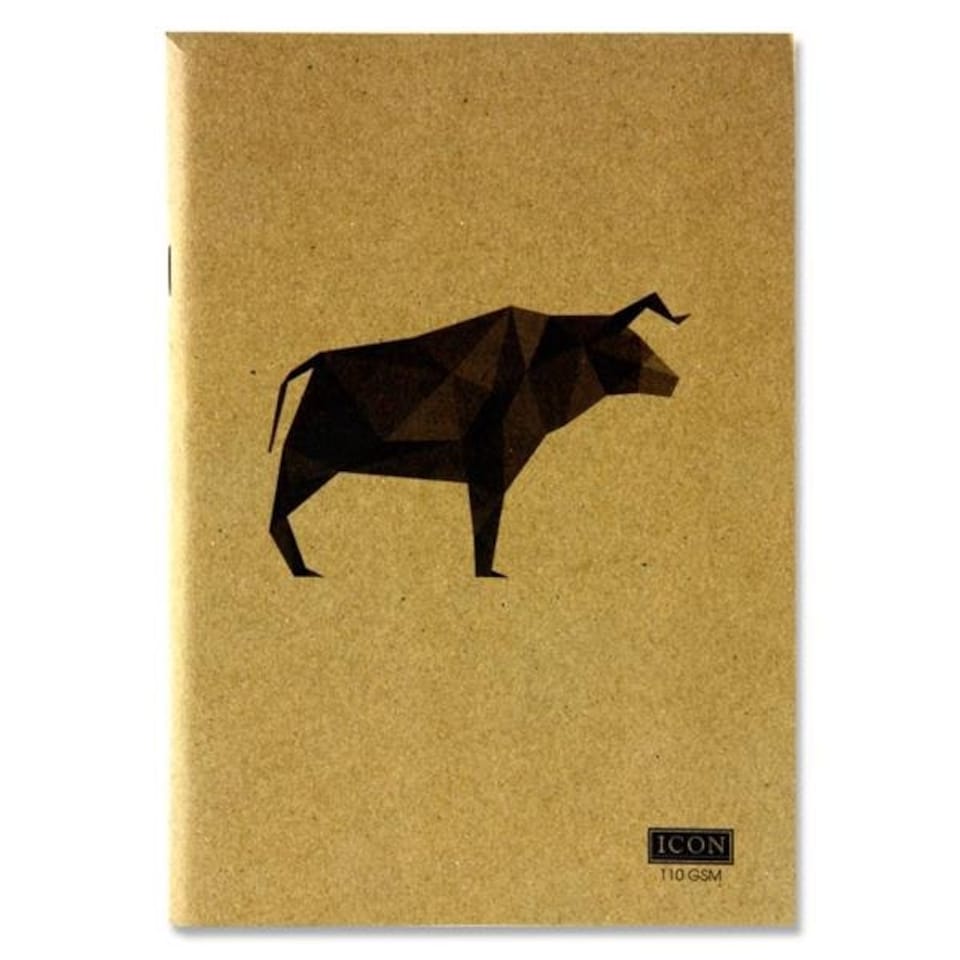 image 1 of A5 80 Pages 110gsm Animalia Design Kraft Sketch Book by Icon Art