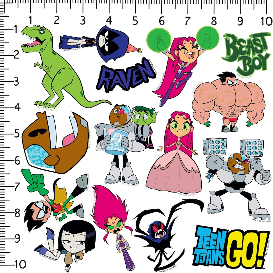 image 1 of Teen Titans Go Deluxe Stickers (Pack of 50) - Multicoloured - One Size