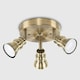 image 3 of ValueLights Modern Retro Antique Brass 3 Way Round Adjustable Ceiling Spotlight