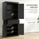 image 9 of HOMCOM Freestanding Kitchen Storage Cabinet Drawers Cupboards Shelves Black