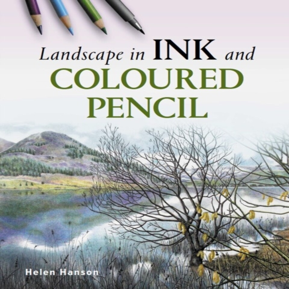 Landscape In Ink And Coloured Pencil